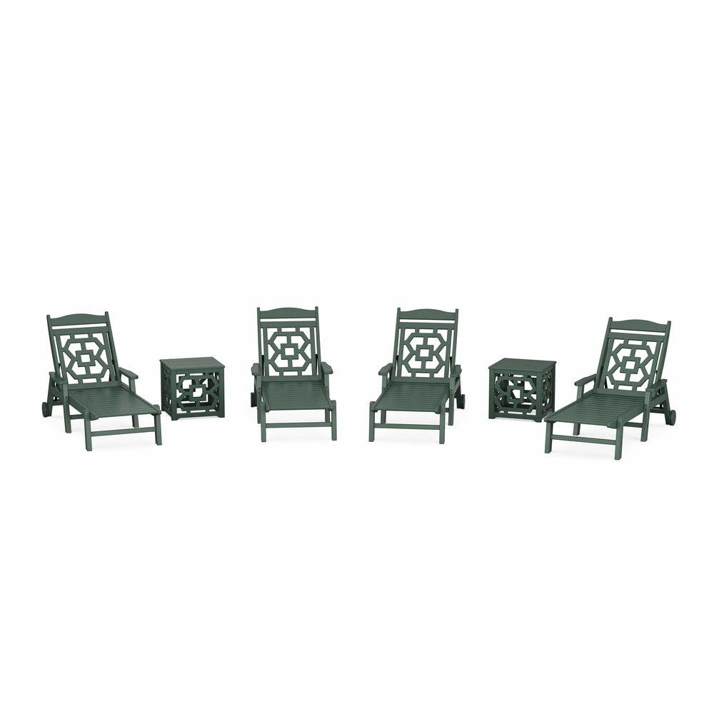 POLYWOOD® Chinoiserie 6-Piece Chaise Set - PWS2436-1 Chaise POLYWOOD®