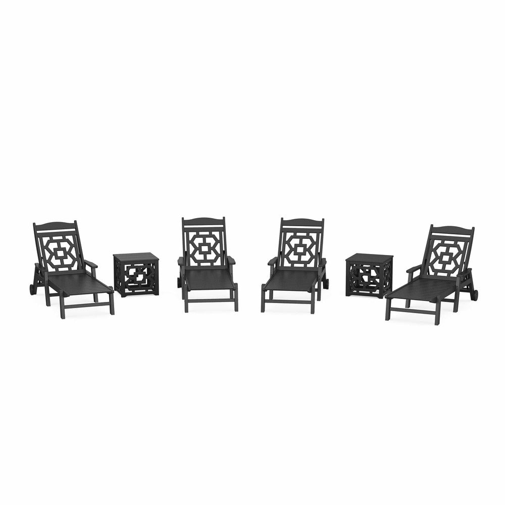 POLYWOOD® Chinoiserie 6-Piece Chaise Set - PWS2436-1 Chaise POLYWOOD®