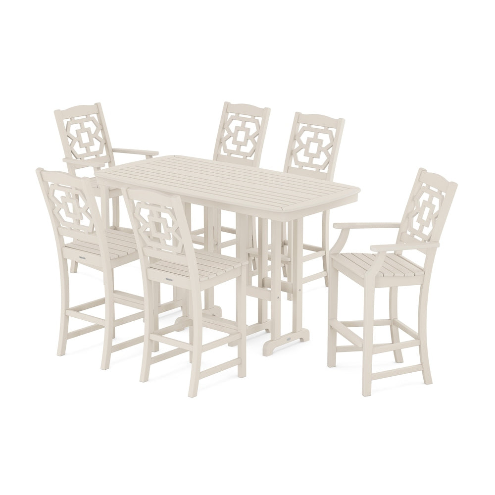 Chinoiserie 7-Piece Bar Set - Sand