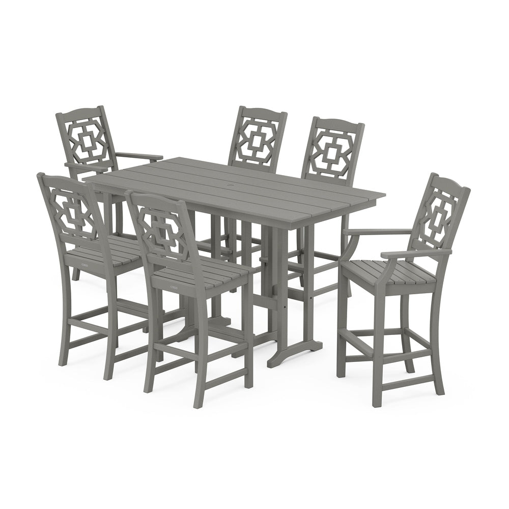 POLYWOOD® Chinoiserie 7-Piece Farmhouse Bar Set - PWS1602-1