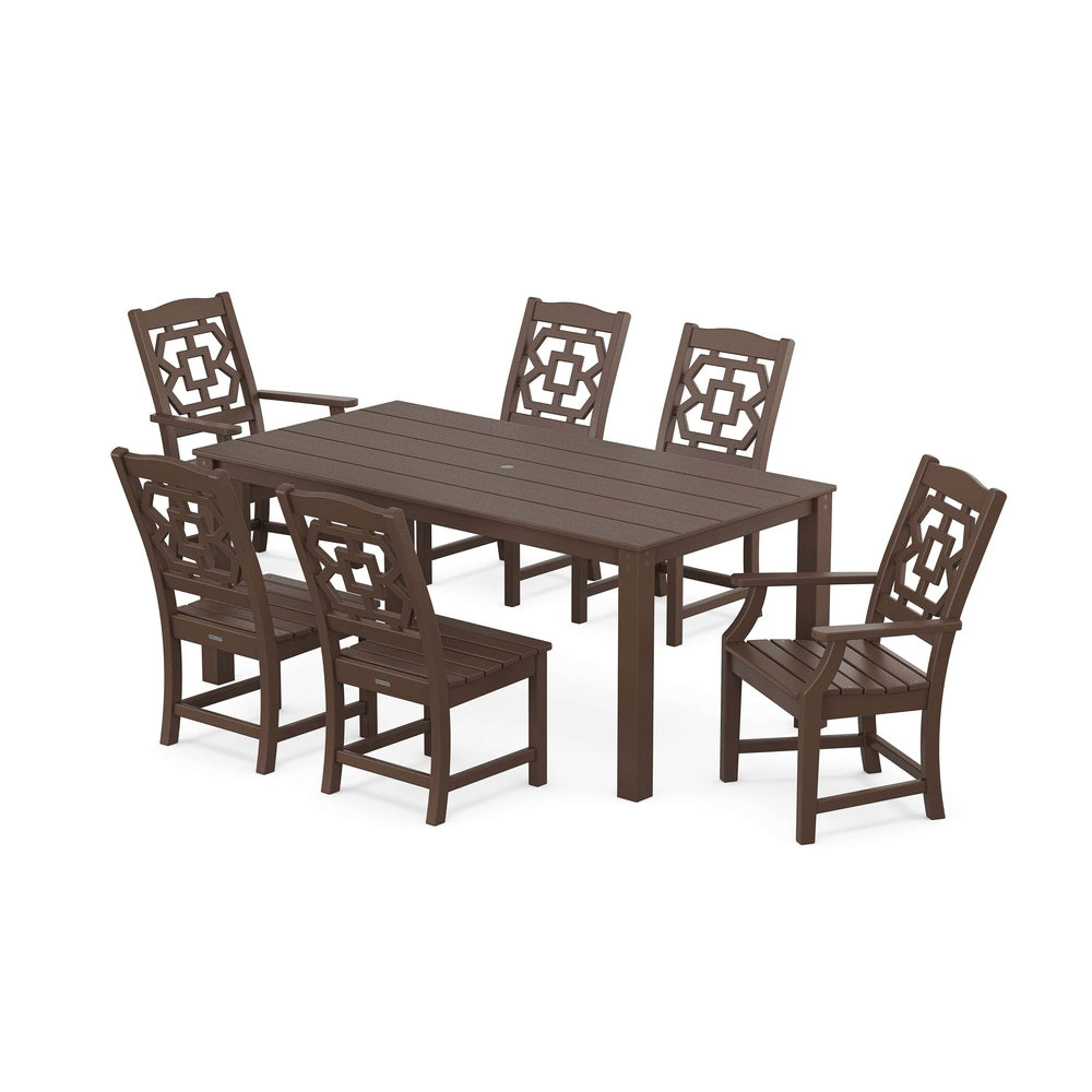 POLYWOOD® Chinoiserie 7-Piece Parsons Dining Set - PWS2375-1 Dining Set POLYWOOD®