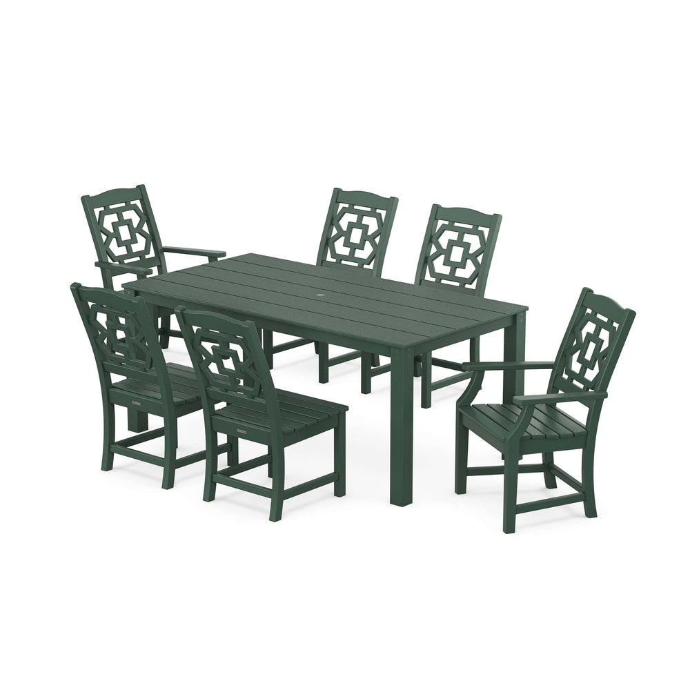 POLYWOOD® Chinoiserie 7-Piece Parsons Dining Set - PWS2375-1 Dining Set POLYWOOD®