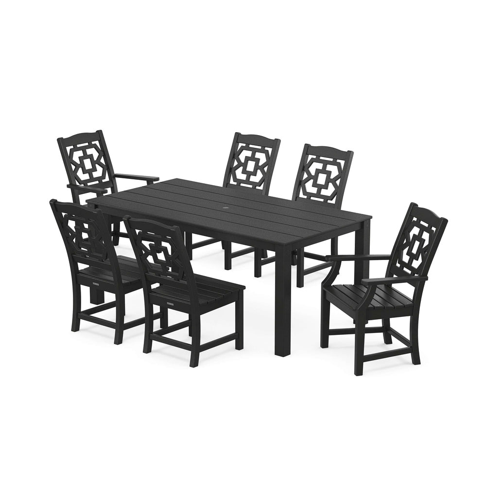 POLYWOOD® Chinoiserie 7-Piece Parsons Dining Set - PWS2375-1 Dining Set POLYWOOD®