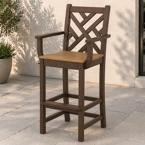 POLYWOOD® Chippendale Bar Arm Chair - Select Accents - CDD202
