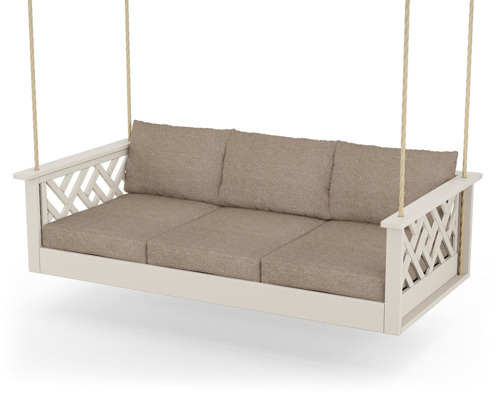 Chippendale Daybed Swing - Sand / Spiced Burlap