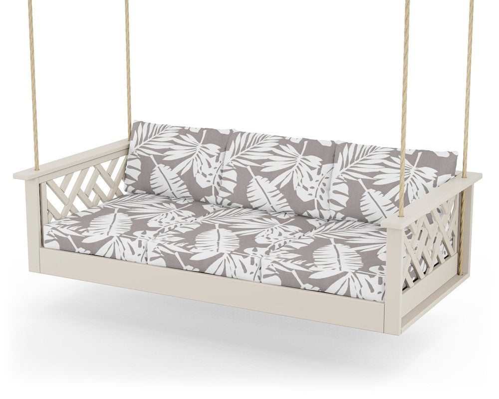 Chippendale Daybed Swing - Sand / Leaf Grey Mist