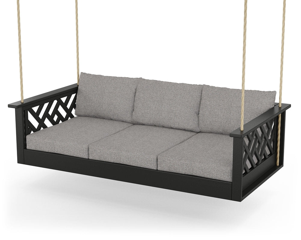 Chippendale Daybed Swing - Black / Grey Mist