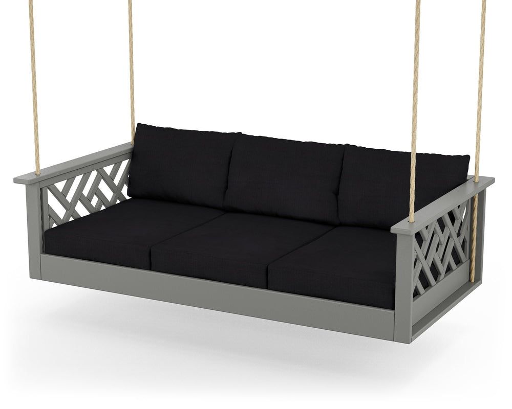 Chippendale Daybed Swing - Slate Grey / Midnight Linen