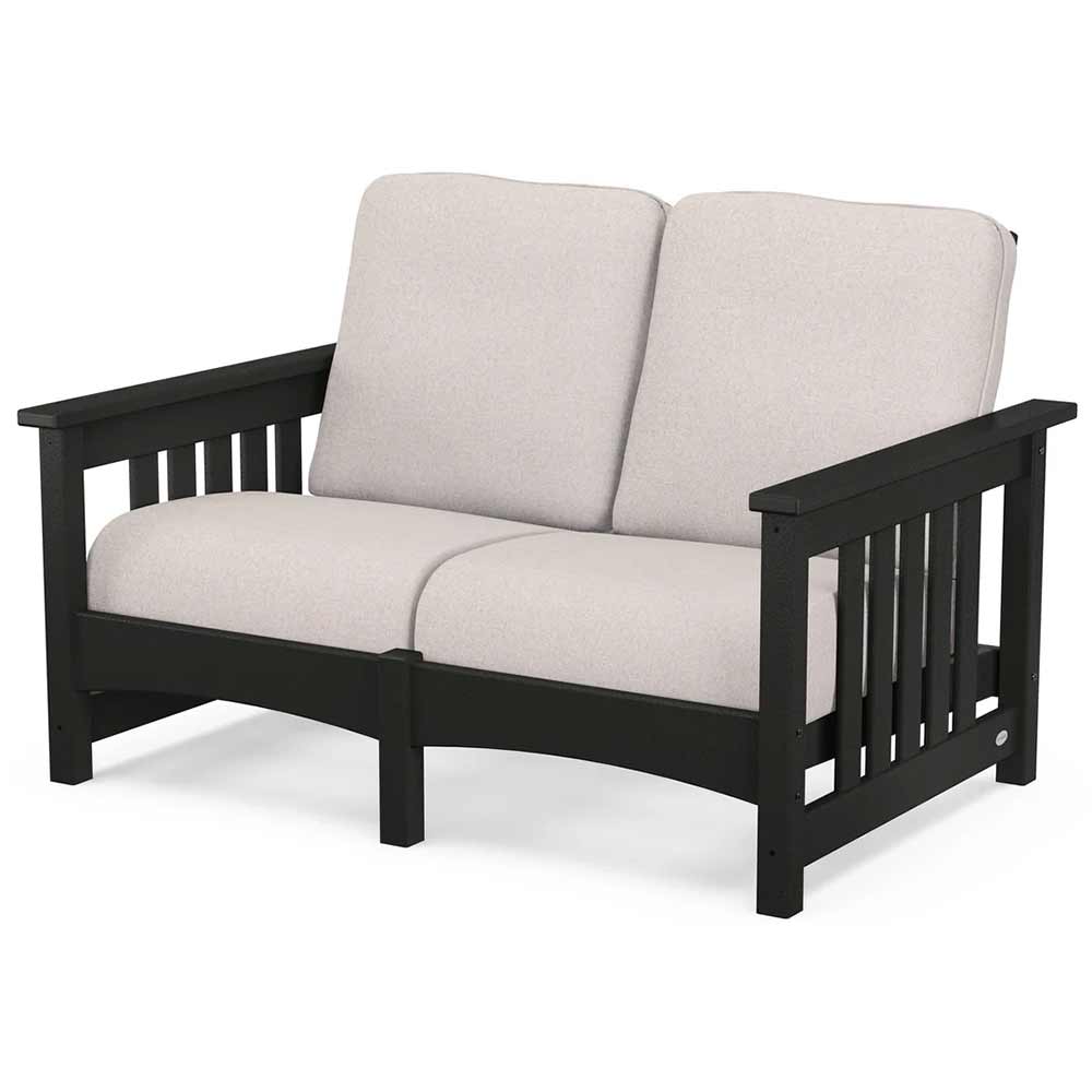 POLYWOOD® - Club Mission Loveseat - PWCMC47GY Outdoor Furniture POLYWOOD®
