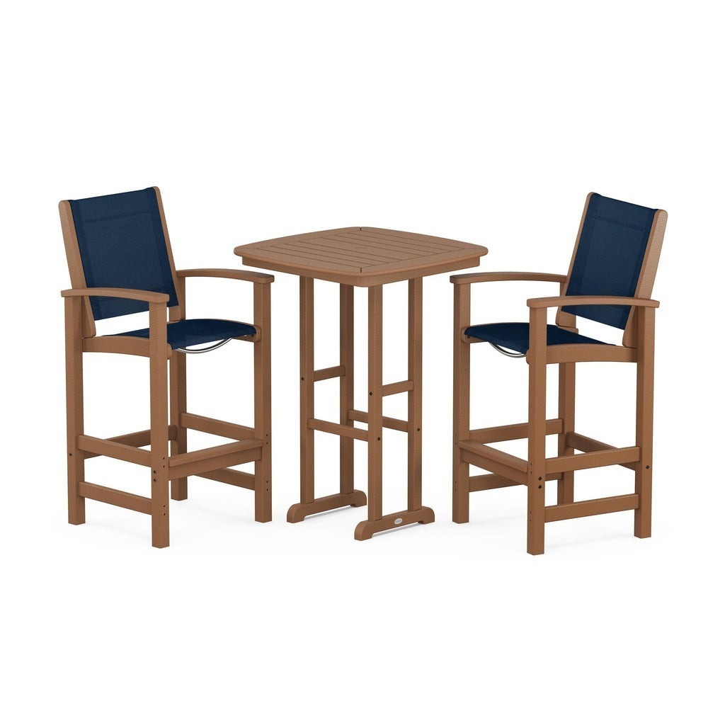 POLYWOOD® Coastal 3-Piece Bar Set - PWS156 Outdoor Furniture POLYWOOD®