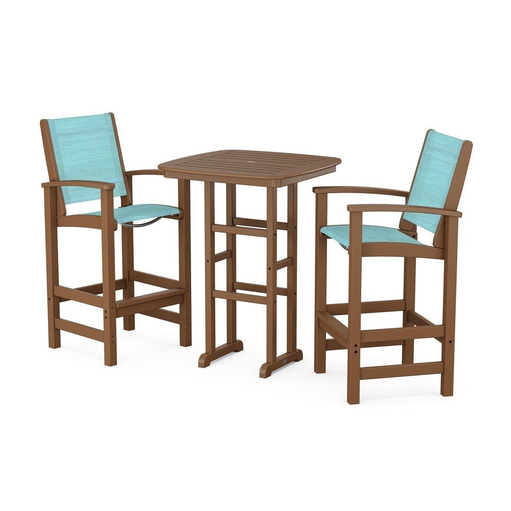 POLYWOOD® Coastal 3-Piece Bar Set - PWS156 Outdoor Furniture POLYWOOD®
