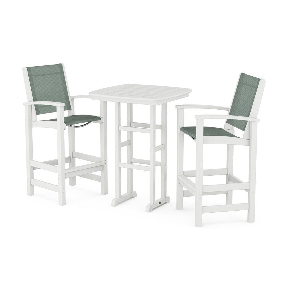 POLYWOOD® Coastal 3-Piece Bar Set - PWS156 Outdoor Furniture POLYWOOD®