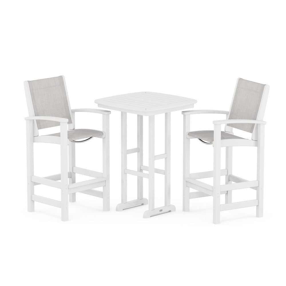 POLYWOOD® Coastal 3-Piece Bar Set - PWS156 Outdoor Furniture POLYWOOD®