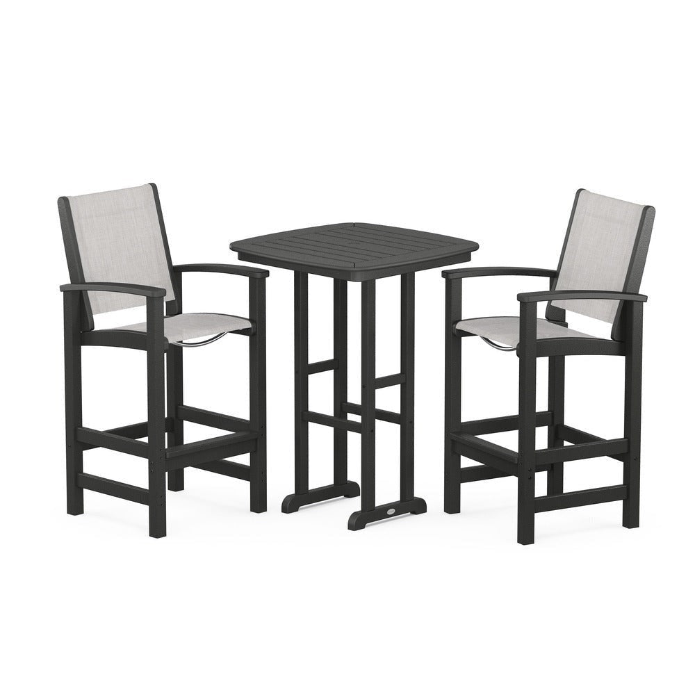 POLYWOOD® Coastal 3-Piece Bar Set - PWS156 Outdoor Furniture POLYWOOD®