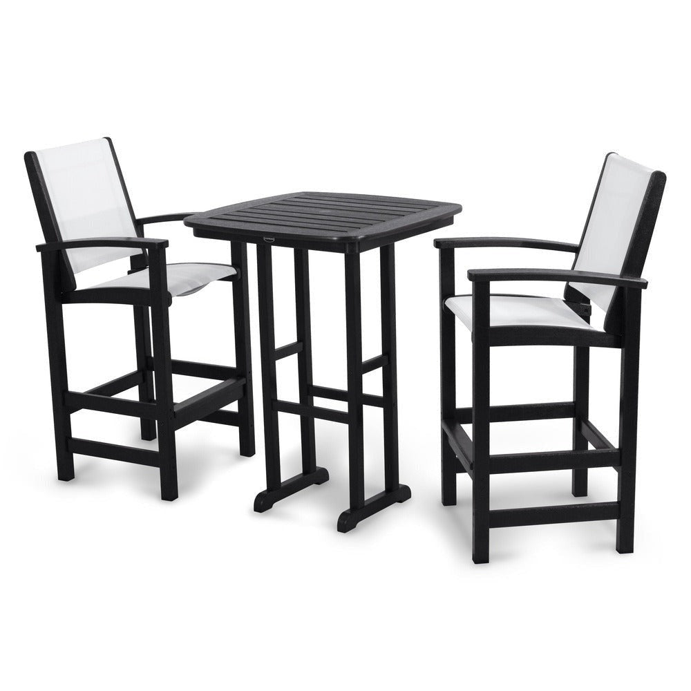 POLYWOOD® Coastal 3-Piece Bar Set - PWS156 Outdoor Furniture POLYWOOD®
