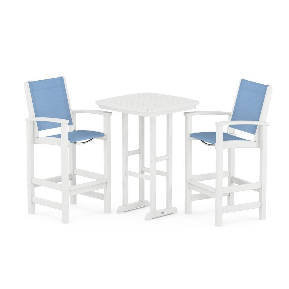 POLYWOOD® Coastal 3-Piece Bar Set - PWS156 Outdoor Furniture POLYWOOD®