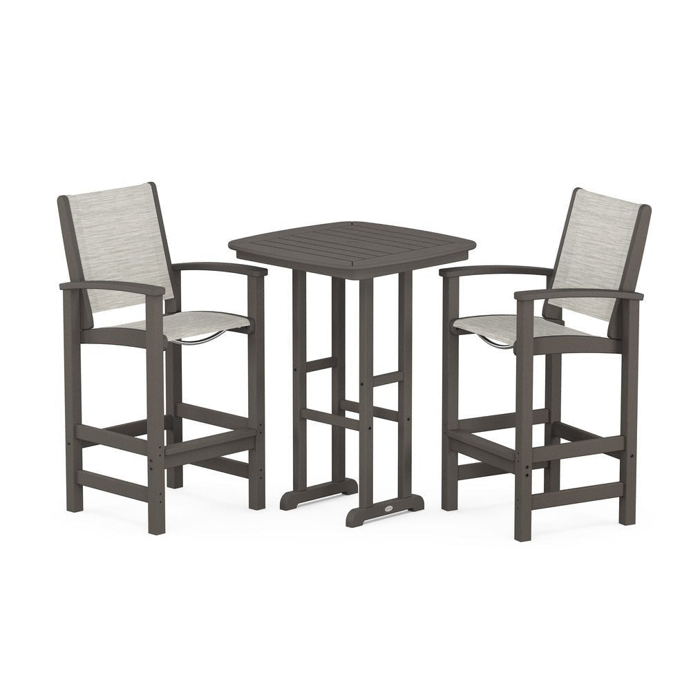POLYWOOD® Coastal 3-Piece Bar Set - PWS156 Outdoor Furniture POLYWOOD®