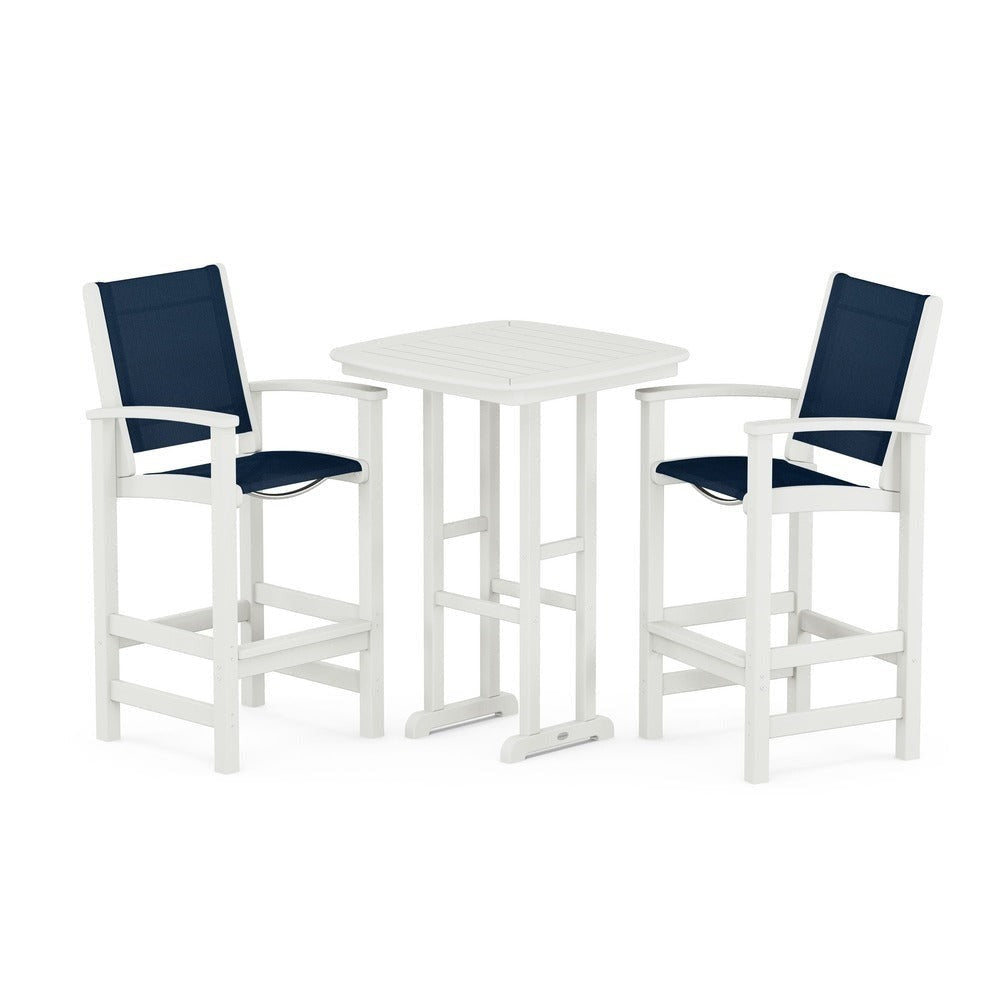 POLYWOOD® Coastal 3-Piece Bar Set - PWS156 Outdoor Furniture POLYWOOD®