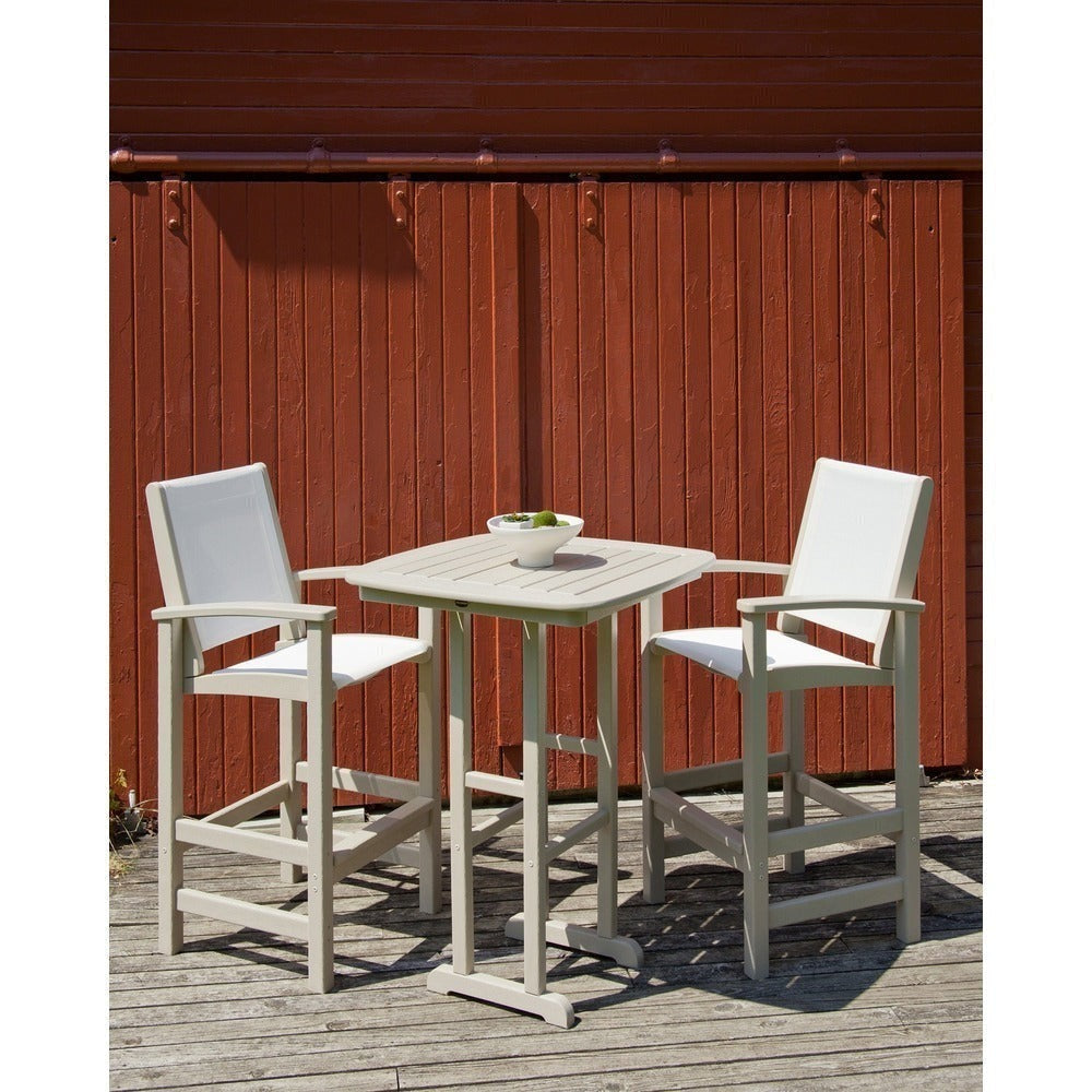 POLYWOOD® Coastal 3-Piece Bar Set - PWS156 Outdoor Furniture POLYWOOD®
