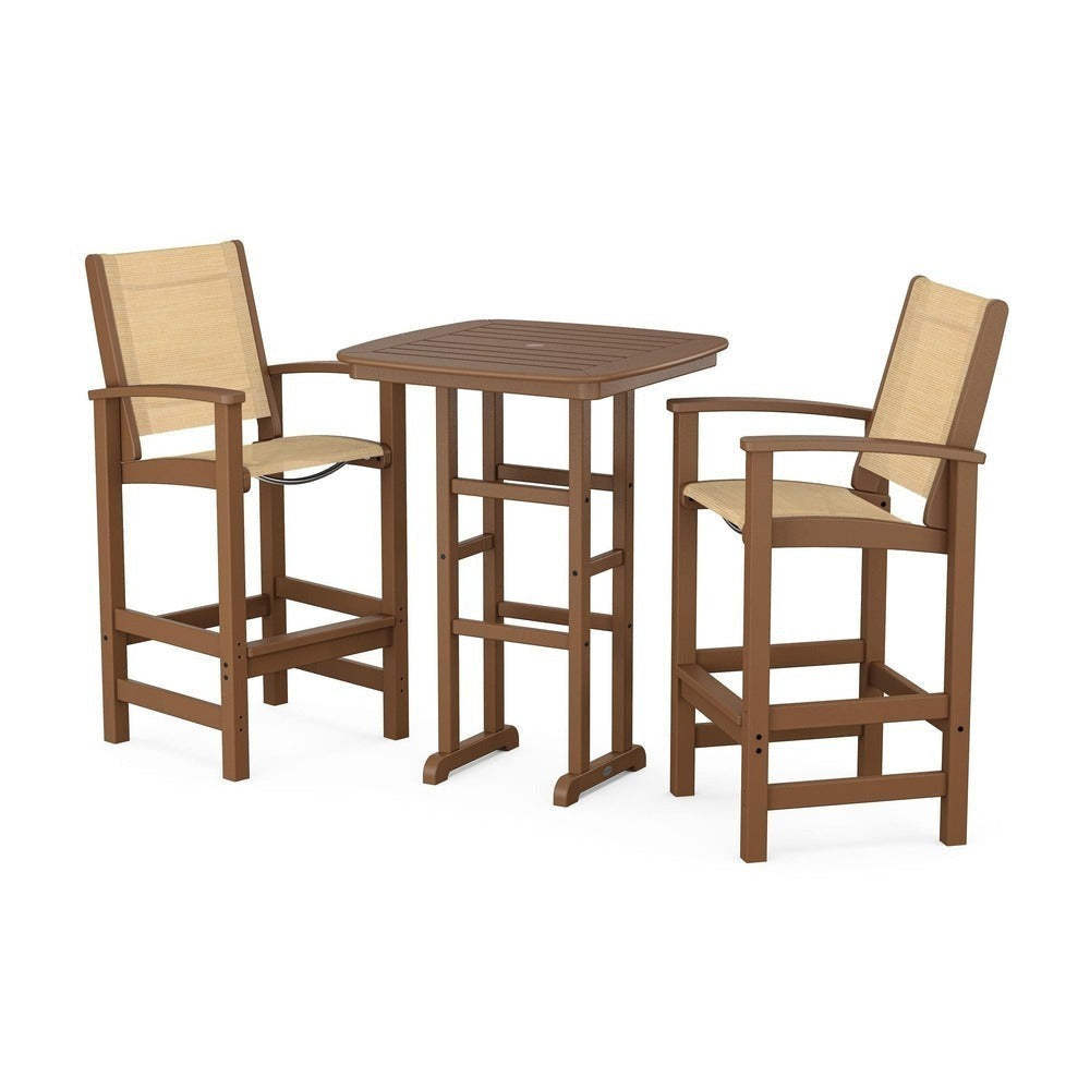POLYWOOD® Coastal 3-Piece Bar Set - PWS156 Outdoor Furniture POLYWOOD®