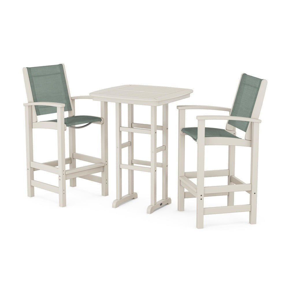 POLYWOOD® Coastal 3-Piece Bar Set - PWS156 Outdoor Furniture POLYWOOD®