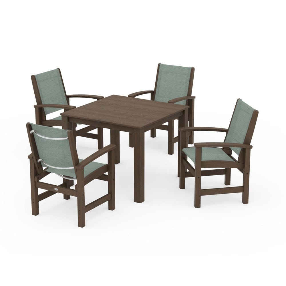 POLYWOOD® Outdoor Furniture POLYWOOD® - Coastal 5-Piece Parsons Dining Set - PWS2278