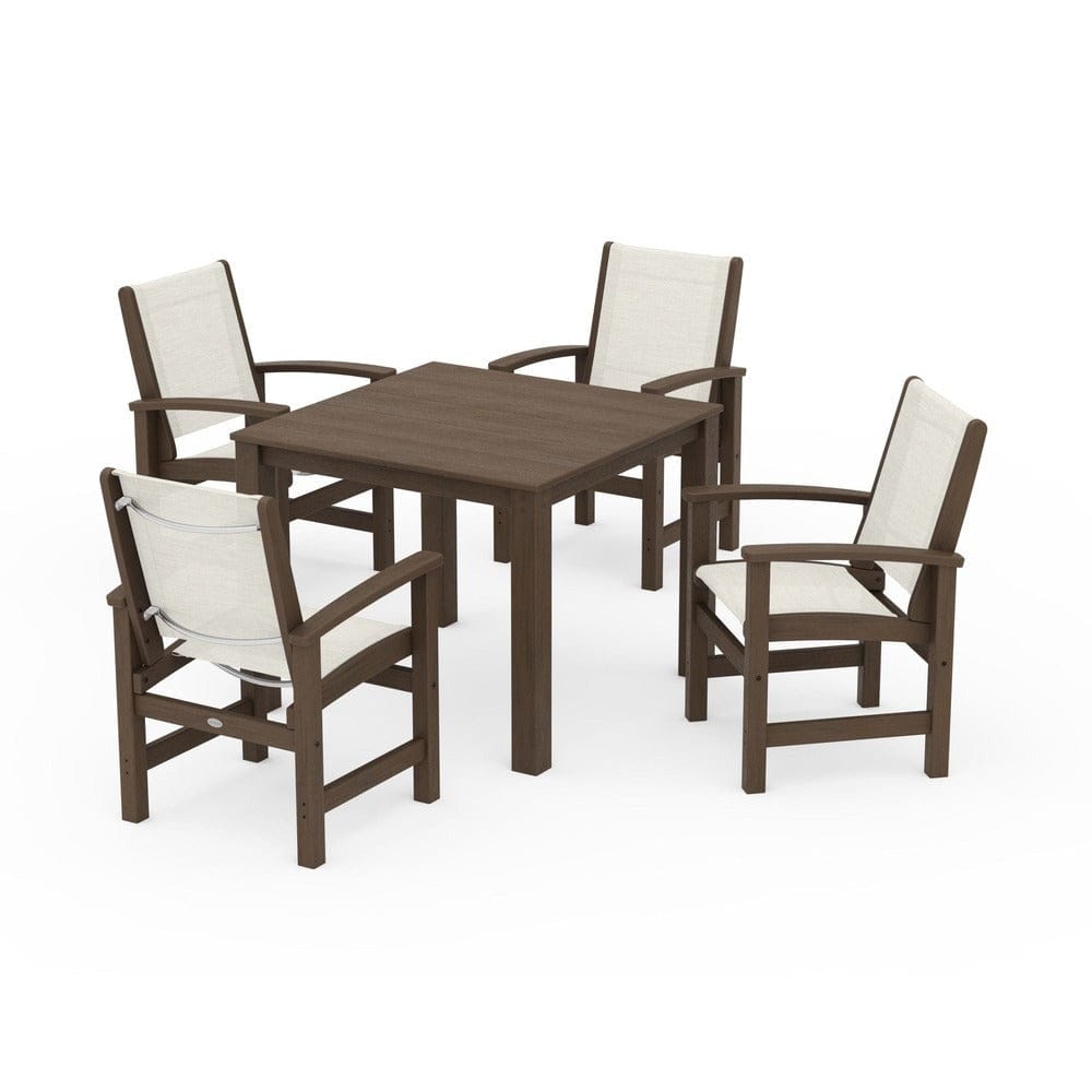 POLYWOOD® Outdoor Furniture POLYWOOD® - Coastal 5-Piece Parsons Dining Set - PWS2278