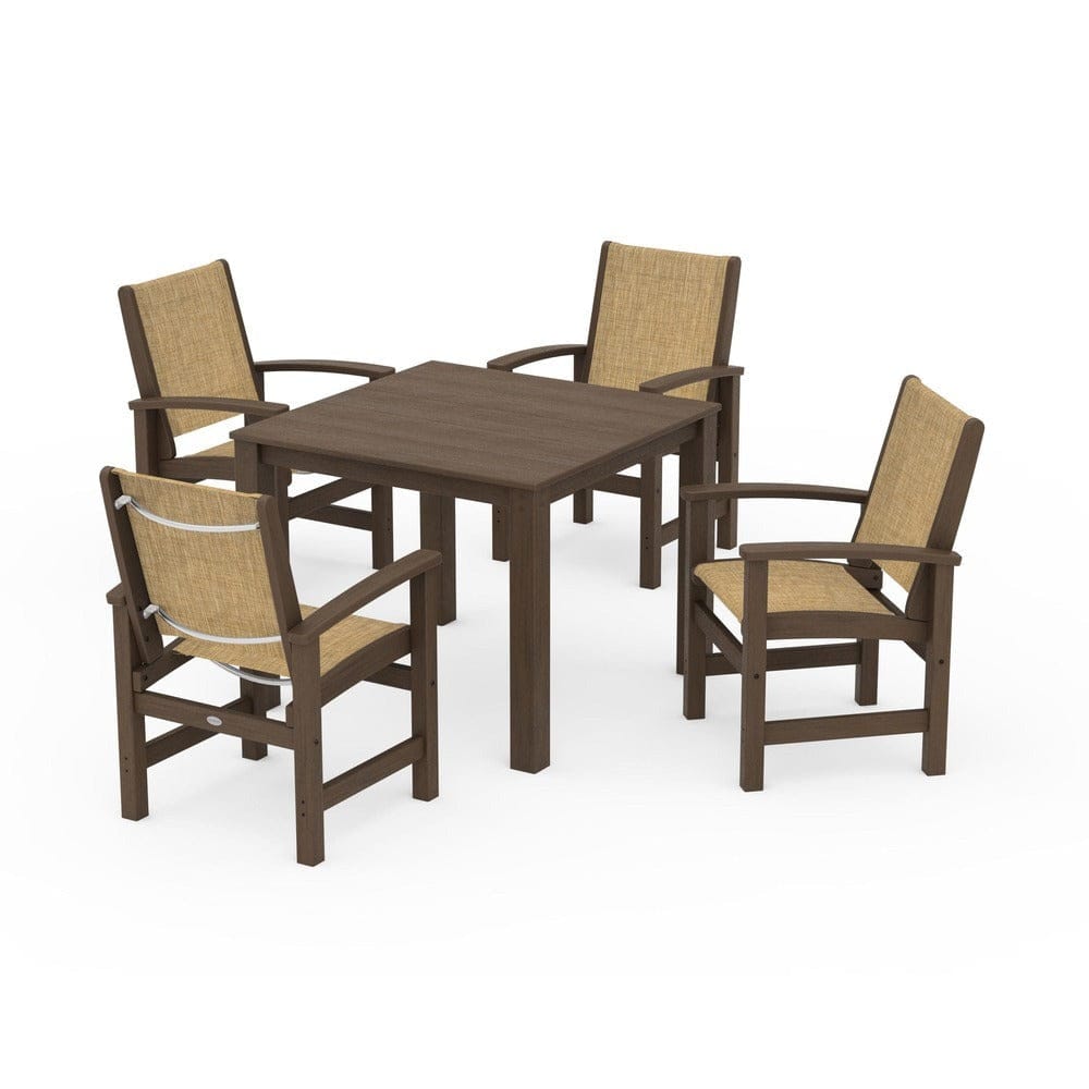 POLYWOOD® Outdoor Furniture POLYWOOD® - Coastal 5-Piece Parsons Dining Set - PWS2278