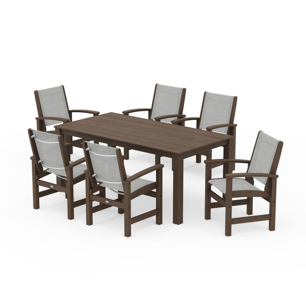 POLYWOOD® Outdoor Furniture POLYWOOD® - Coastal 7-Piece Parsons Dining Set - PWS2275