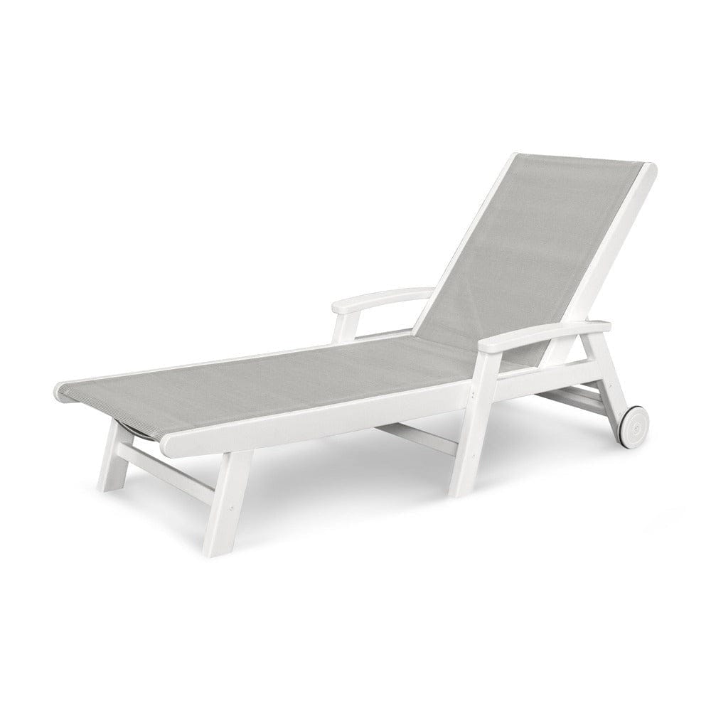 POLYWOOD® Coastal Chaise with Wheels - SW2290 Outdoor Furniture POLYWOOD®