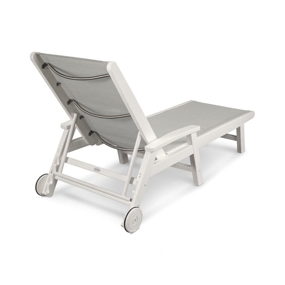 POLYWOOD® Coastal Chaise with Wheels - SW2290 Outdoor Furniture POLYWOOD®