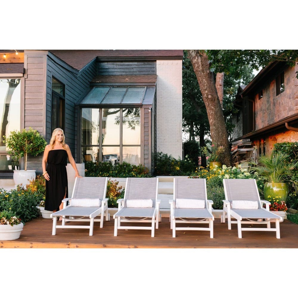 POLYWOOD® Coastal Chaise with Wheels - SW2290 Outdoor Furniture POLYWOOD®