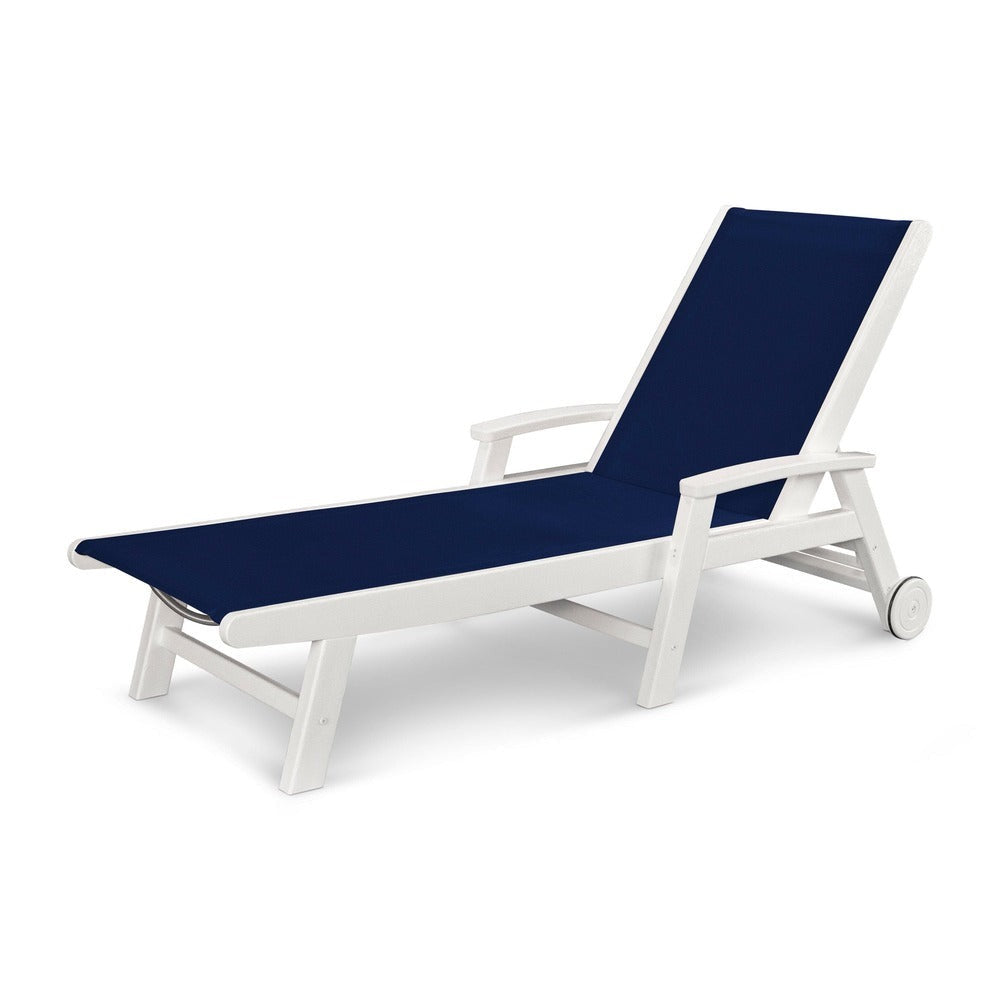 POLYWOOD® Coastal Chaise with Wheels - SW2290