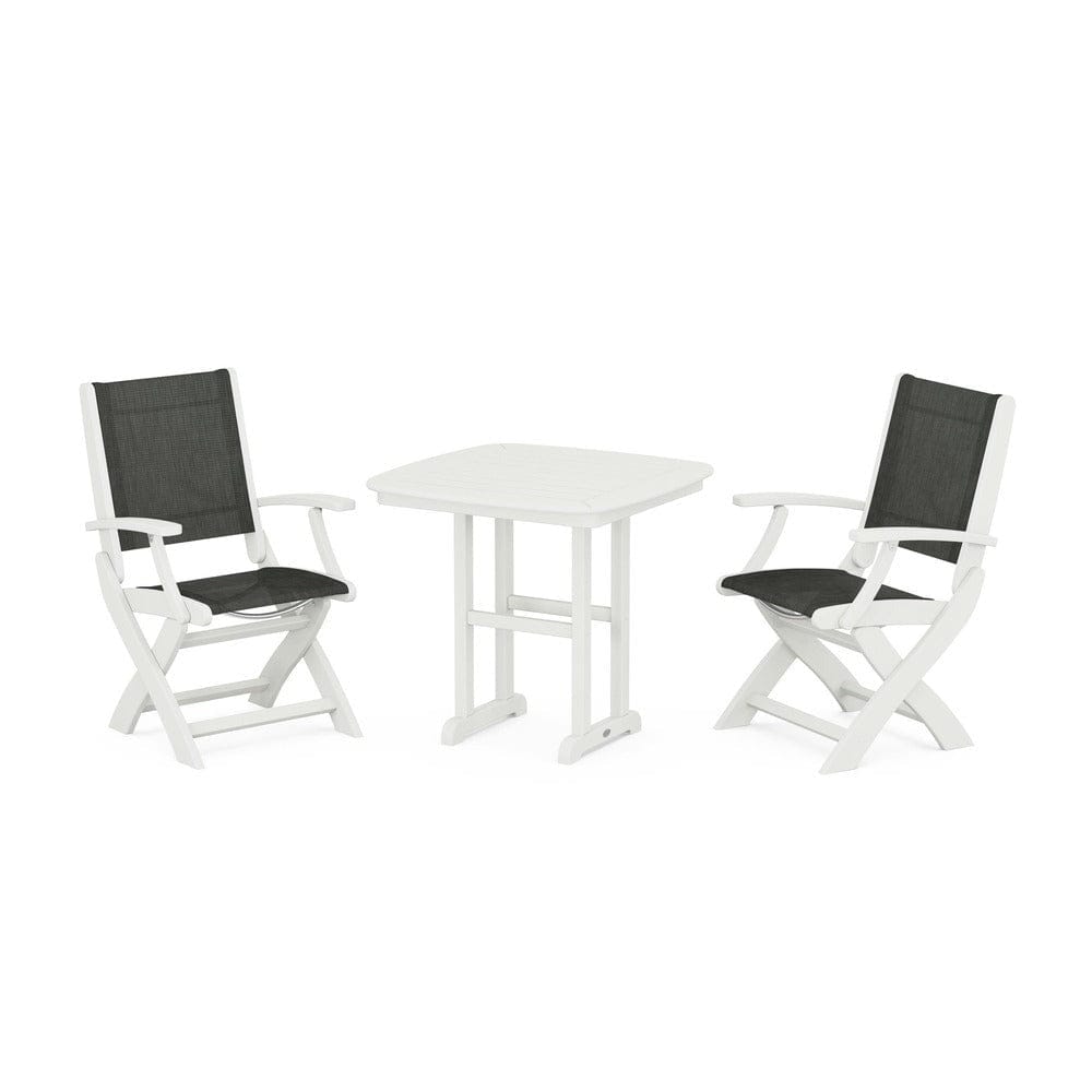 POLYWOOD® Outdoor Furniture POLYWOOD® - Coastal Folding Chair 3-Piece Dining Set - PWS1206
