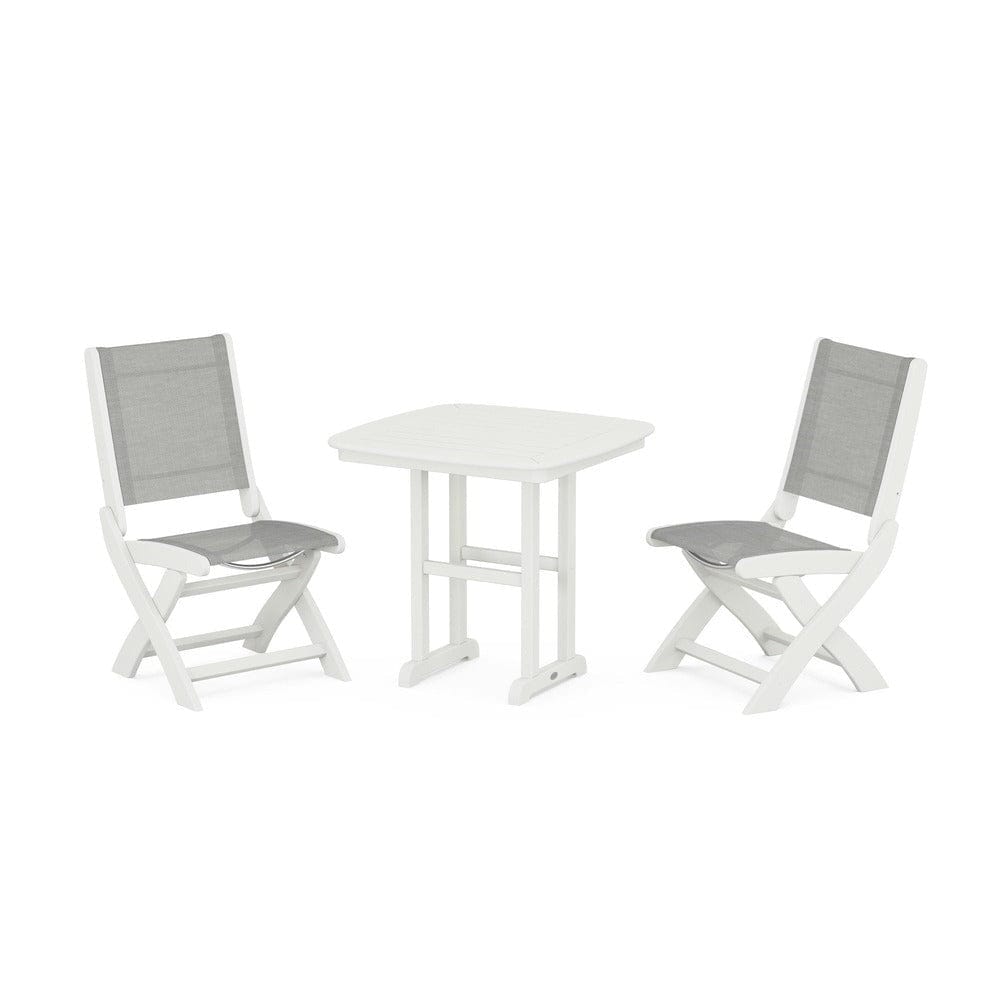POLYWOOD® Outdoor Furniture POLYWOOD® - Coastal Folding Side Chair 3-Piece Dining Set - PWS1207