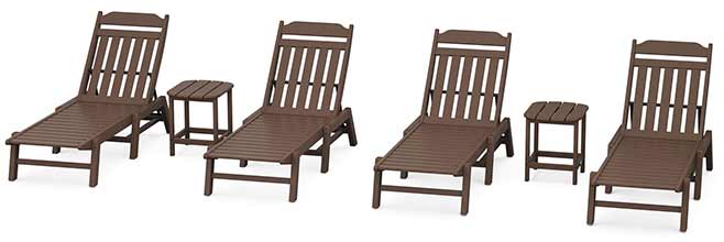 POLYWOOD® Country Living 6-Piece Chaise Set - PWS1556-1 Chaise POLYWOOD®