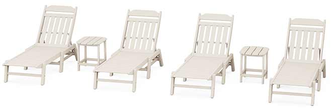 POLYWOOD® Country Living 6-Piece Chaise Set - PWS1556-1 Chaise POLYWOOD®