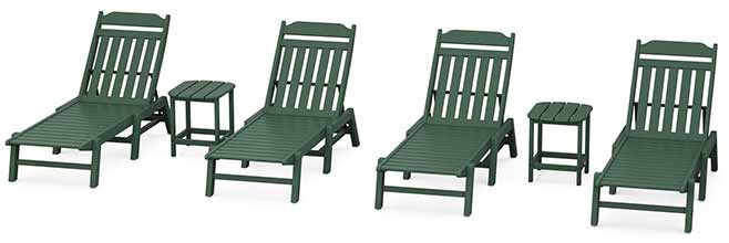 POLYWOOD® Country Living 6-Piece Chaise Set - PWS1556-1 Chaise POLYWOOD®