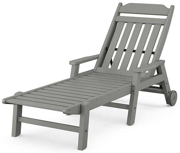 POLYWOOD® Country Living Chaise with Arms and Wheels - CLCW2280 Chaise POLYWOOD®