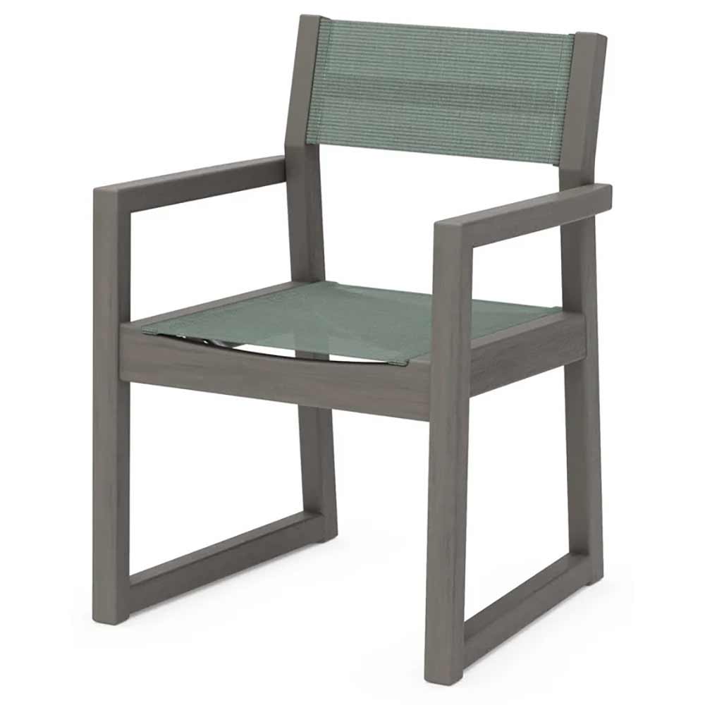 POLYWOOD® EDGE Sling Dining Arm Chair - EMD290