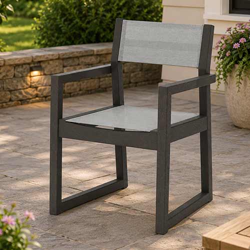 POLYWOOD® EDGE Sling Dining Arm Chair - EMD290
