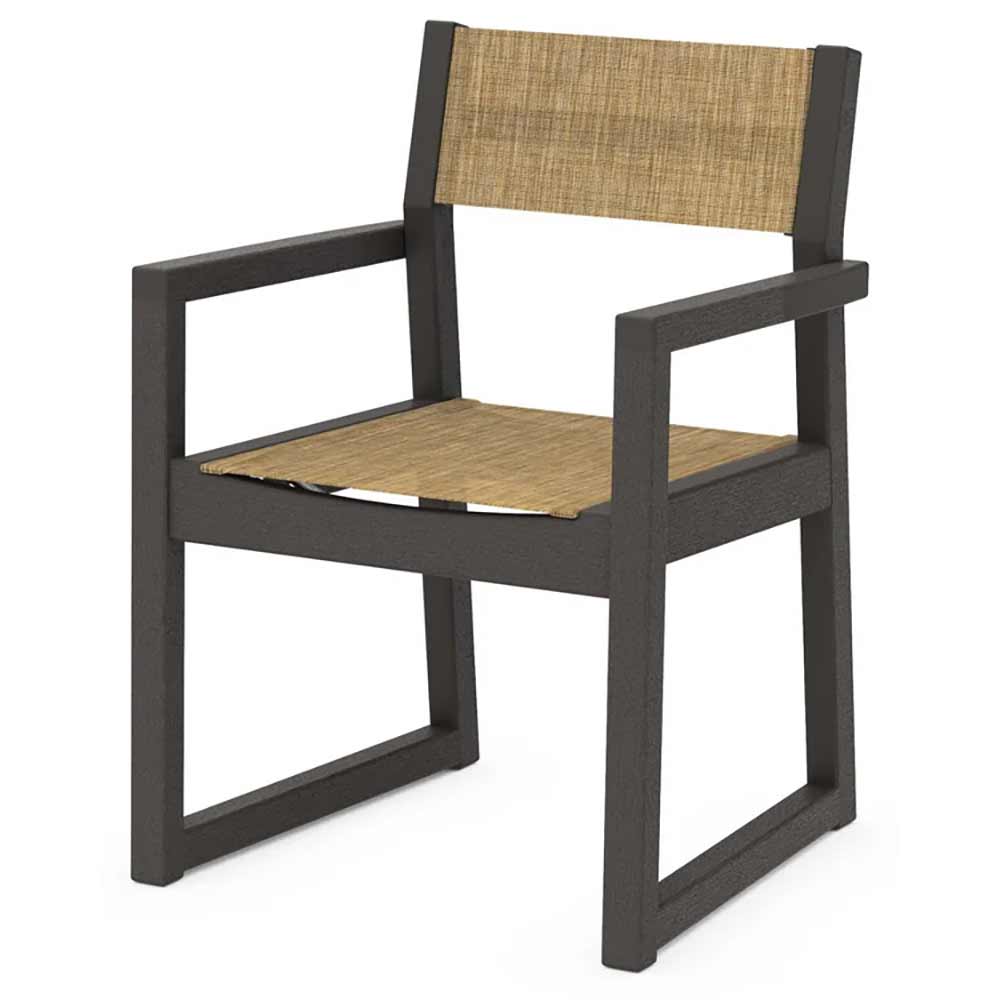 POLYWOOD® EDGE Sling Dining Arm Chair - EMD290