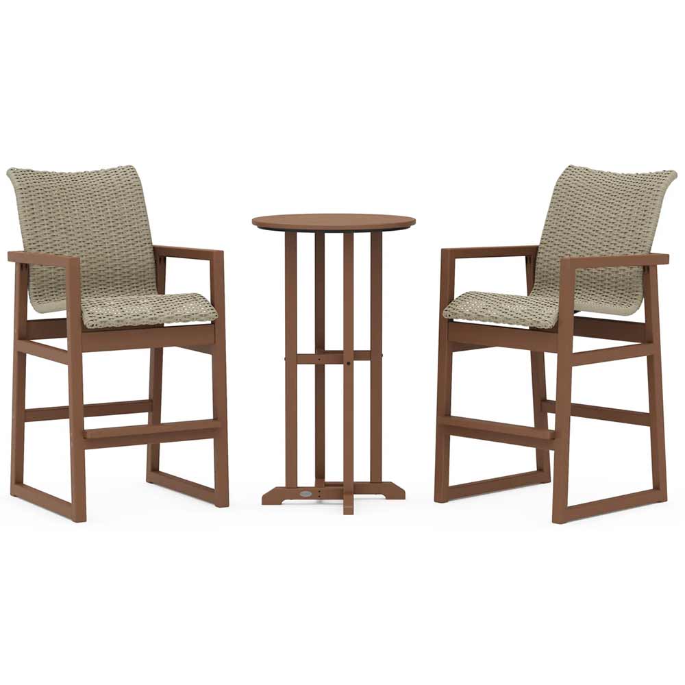 POLYWOOD® EDGE Woven 3-Piece Farmhouse Bar Set - PWS2900-1