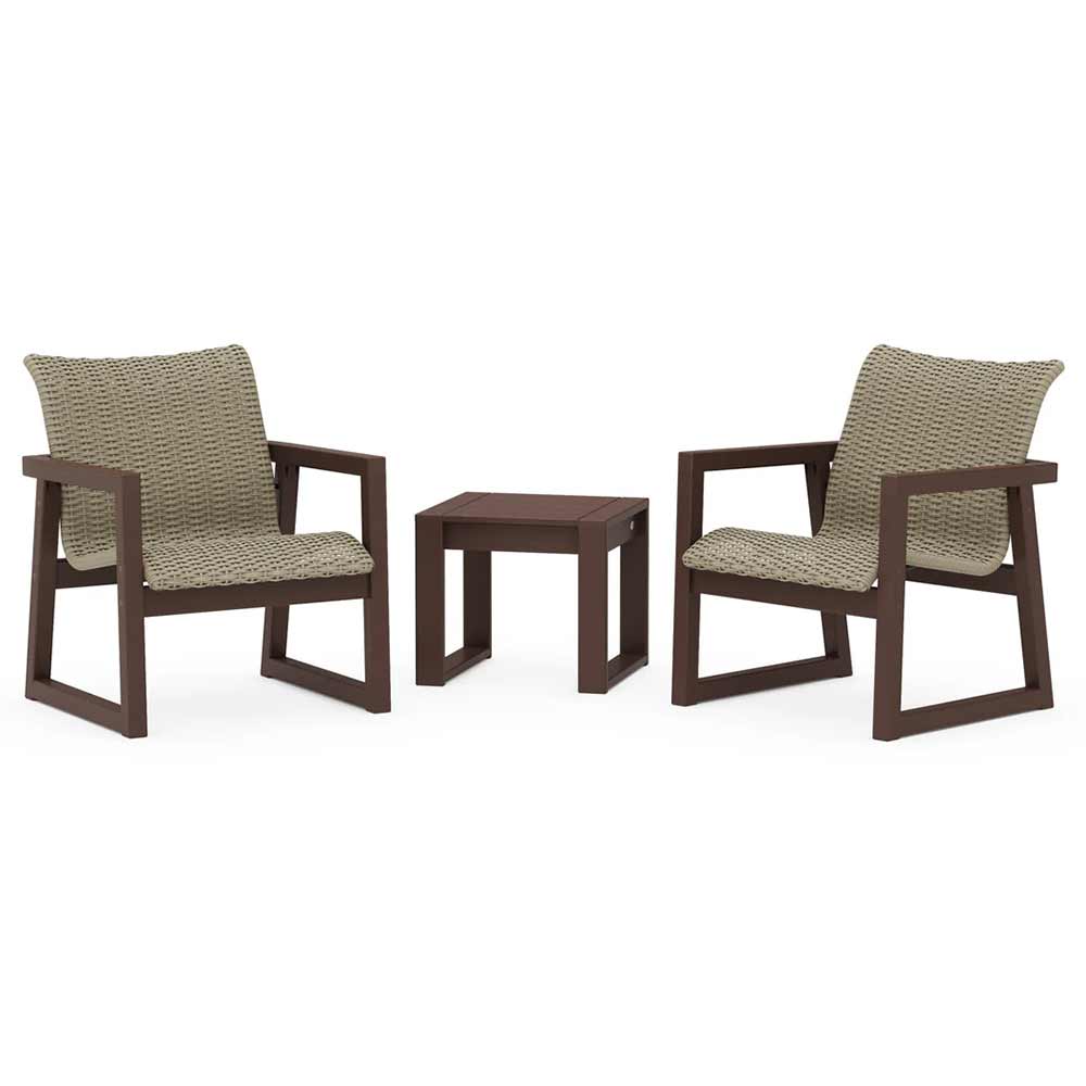 POLYWOOD® EDGE Woven 3-Piece Lounge Chair Seating Set - PWS2912-1