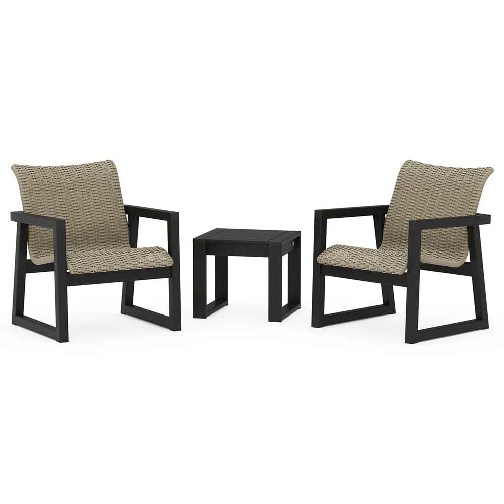 POLYWOOD® EDGE Woven 3-Piece Lounge Chair Seating Set - PWS2912-1