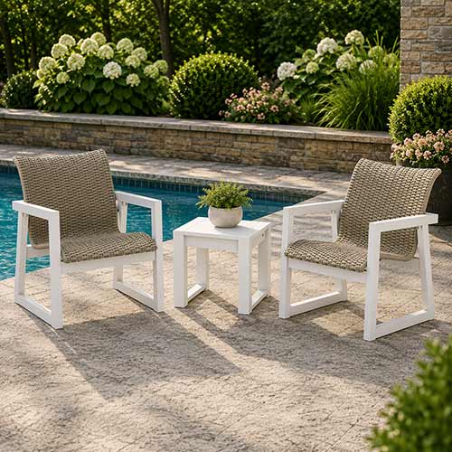 POLYWOOD® EDGE Woven 3-Piece Lounge Chair Seating Set - PWS2912-1