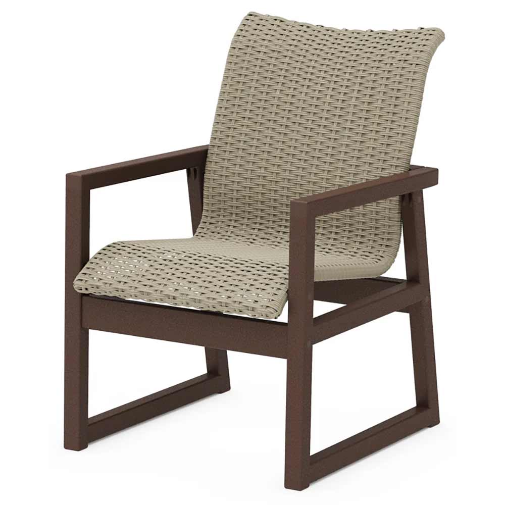 POLYWOOD® EDGE Woven Dining Arm Chair - EMD240
