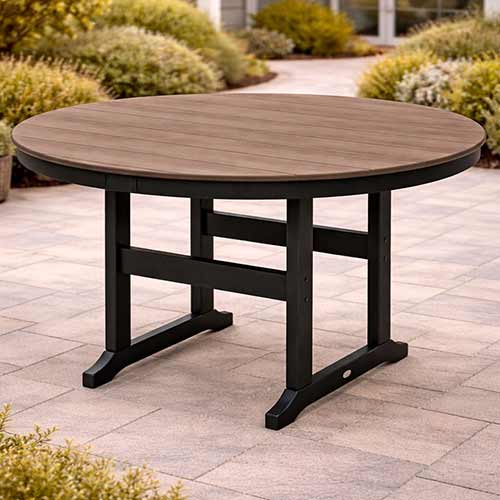POLYWOOD® Table POLYWOOD® Farmhouse 60" Round Counter Table - Select Accents - RRT260-L5