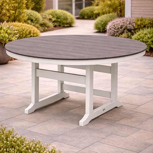 POLYWOOD® Table POLYWOOD® Farmhouse 60" Round Dining Table - Select Accents - RT260-L5