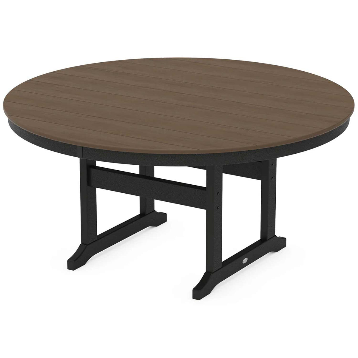 POLYWOOD® Table Black / Kona POLYWOOD® Farmhouse 60" Round Dining Table - Select Accents - RT260-L5